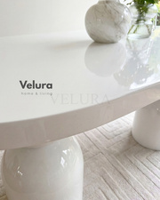 Lura Yemek Masası - Beyaz