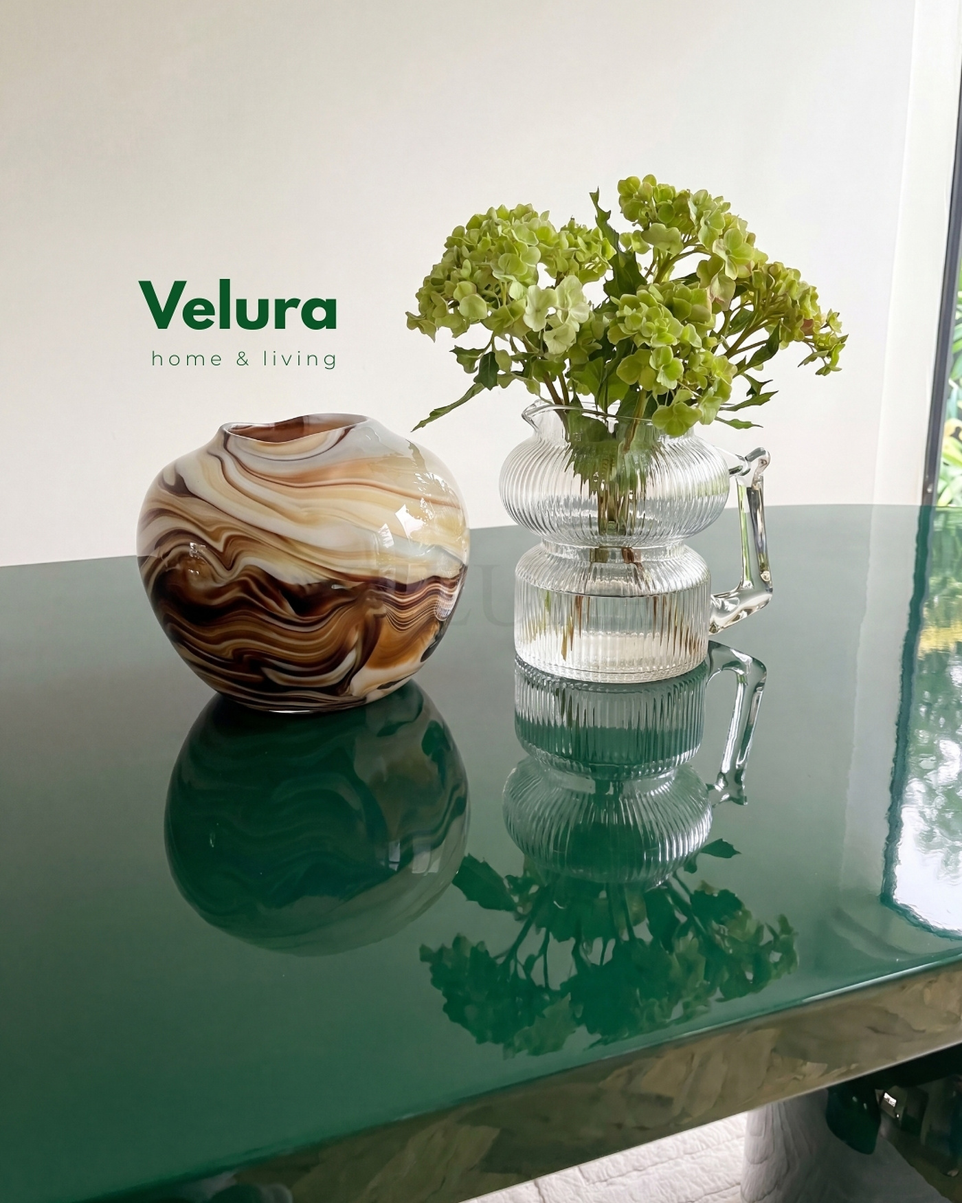 Velura Home Lura Yemek Masası yeşil sabit modern masa modeli