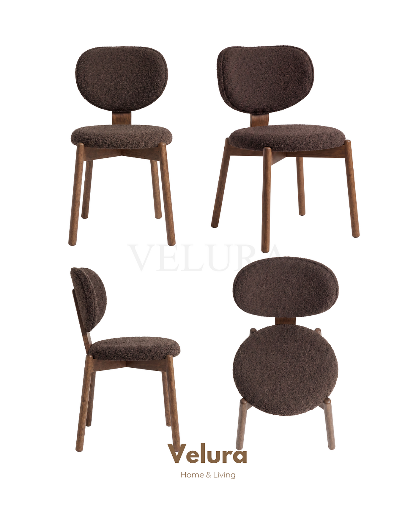 Kahve renk Oza Sandalye 45x45x82 cm ölçülerinde sandalye modeli