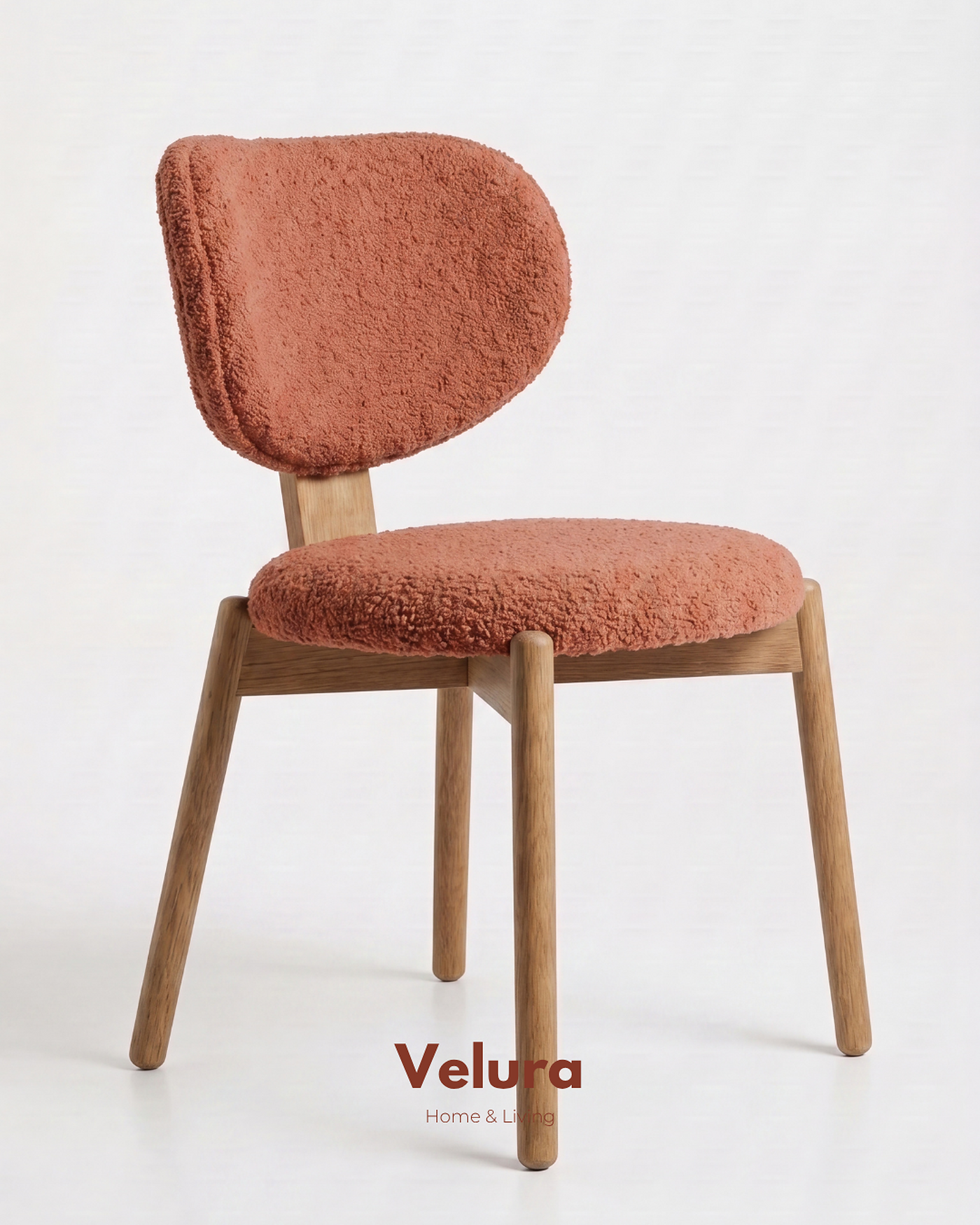 Ahşap iskeletli Oza Sandalye kiremit regnum kumaş model