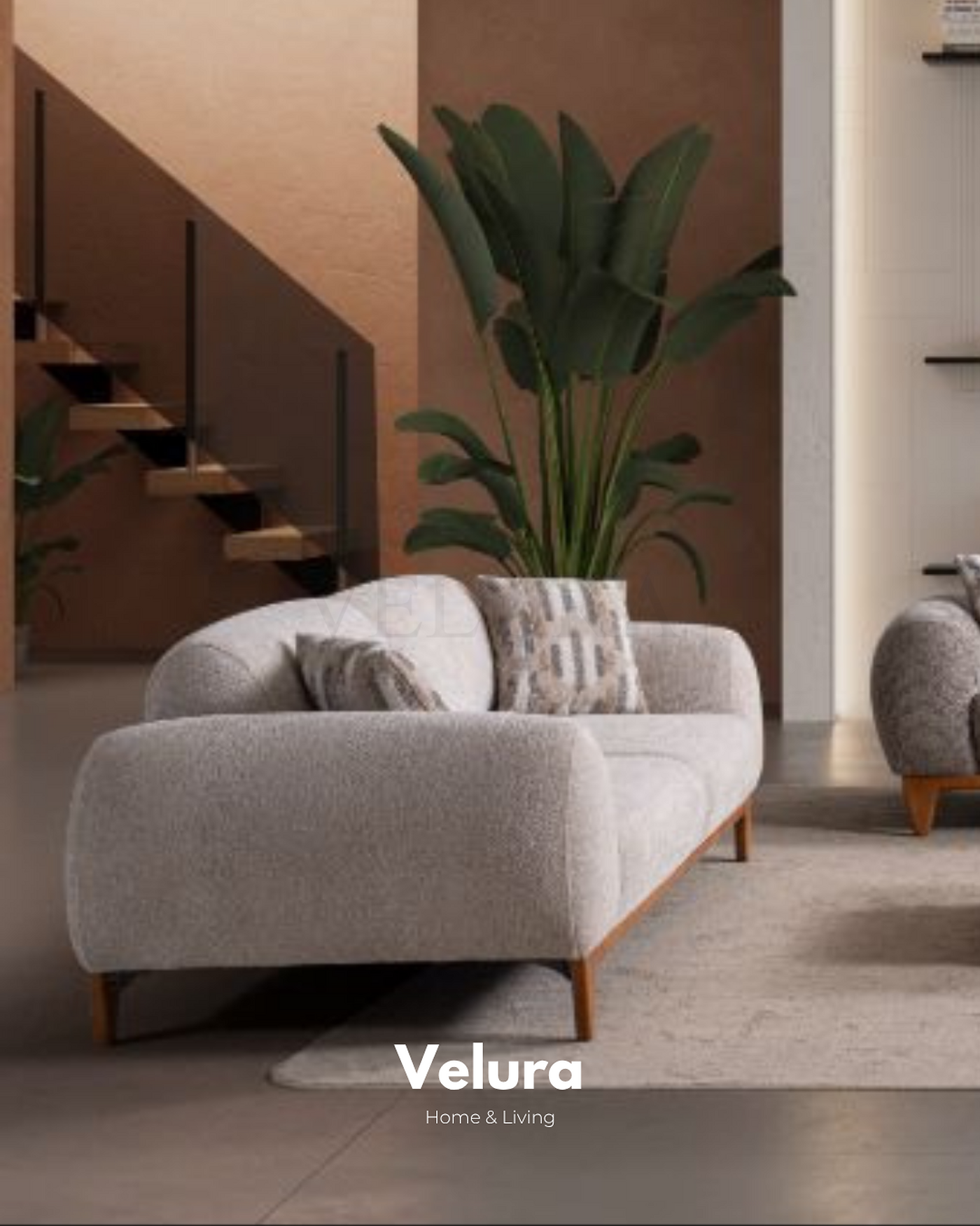 Luna Kanepe krem renkli modern yataklı kanepe modeli
