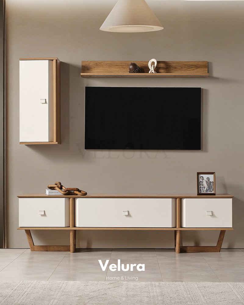 Kolezyum Tv Ünitesi - Krem ve Naturel
