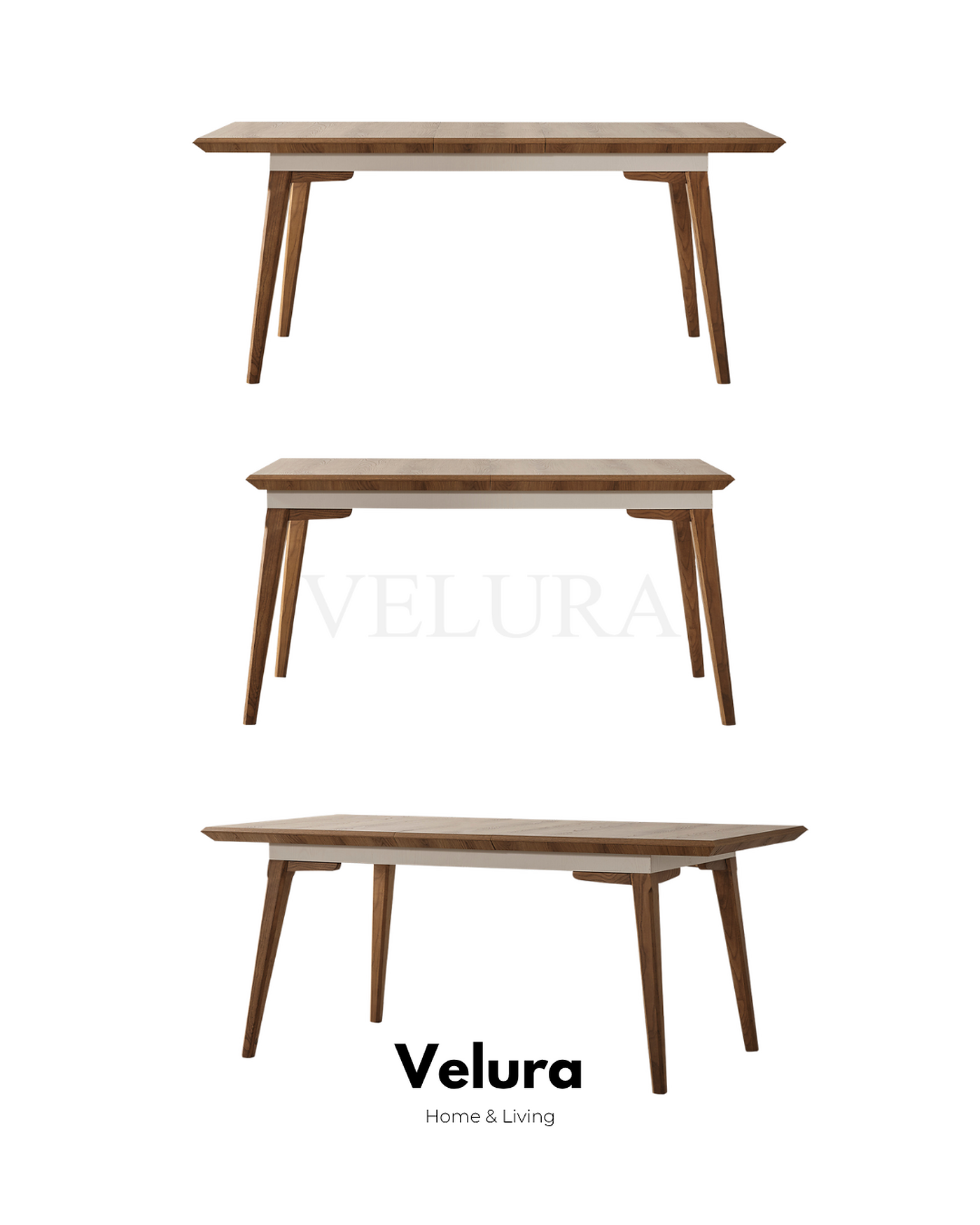 Kolezyum Yemek Masası Krem ve Naturel açılabilir modern yemek masası
