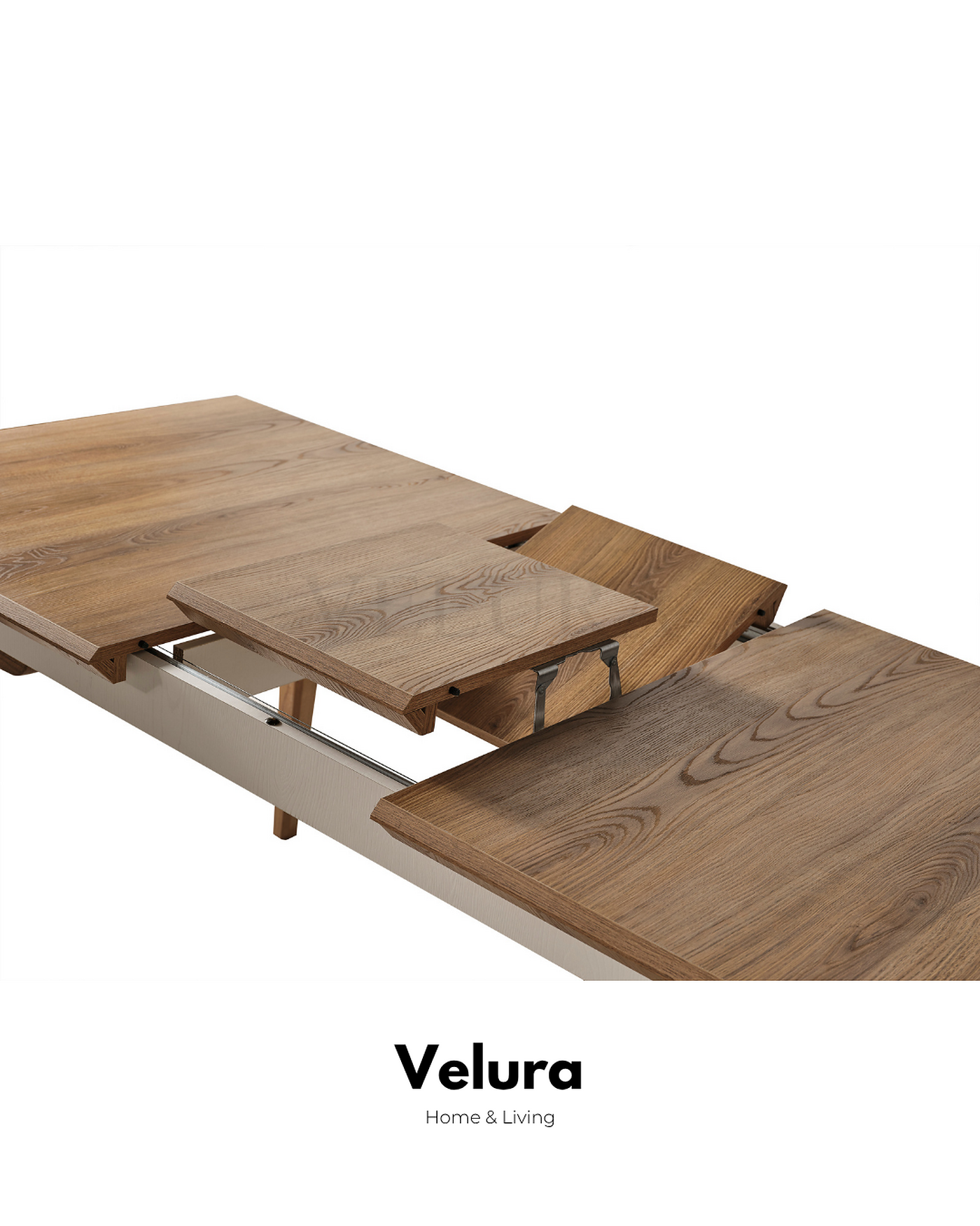 Kolezyum Yemek Masası Krem ve Naturel açılabilir modern yemek masası