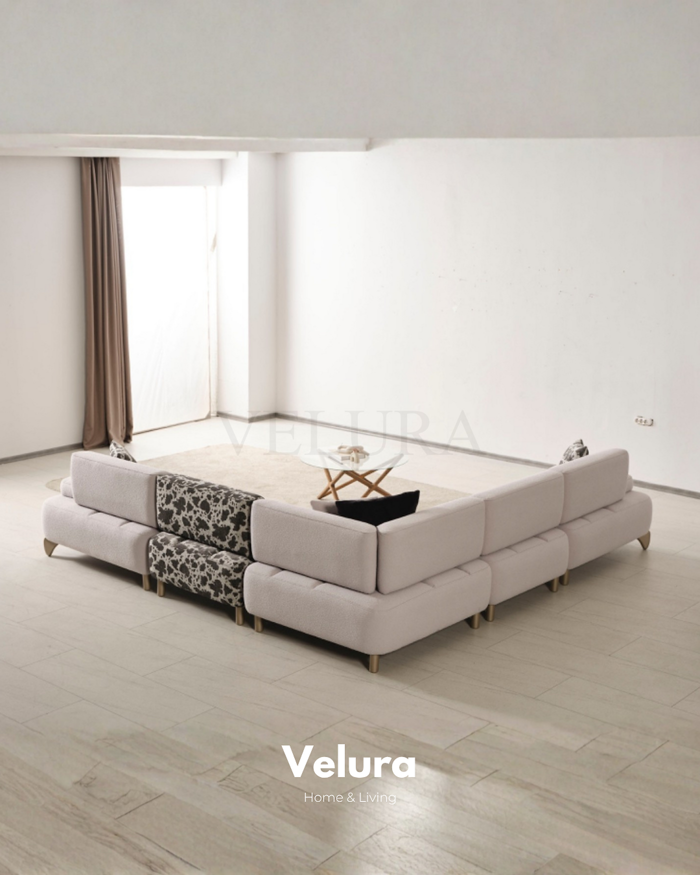 Velura Home Star Köşe Takımı fırınlanmış gürgen gövdeli köşe koltuk