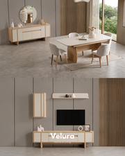 Eylül Yemek Takımı - Naturel Meşe ve Krem