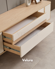 Eylül Yemek Takımı - Naturel Meşe ve Krem