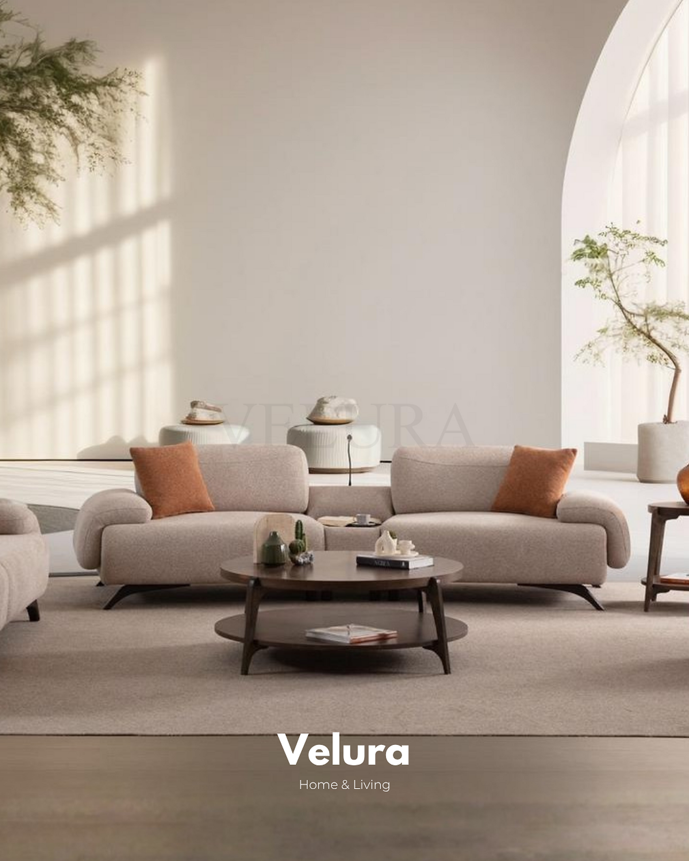 Truva Kanepe krem renk modüler modern kanepe modeli