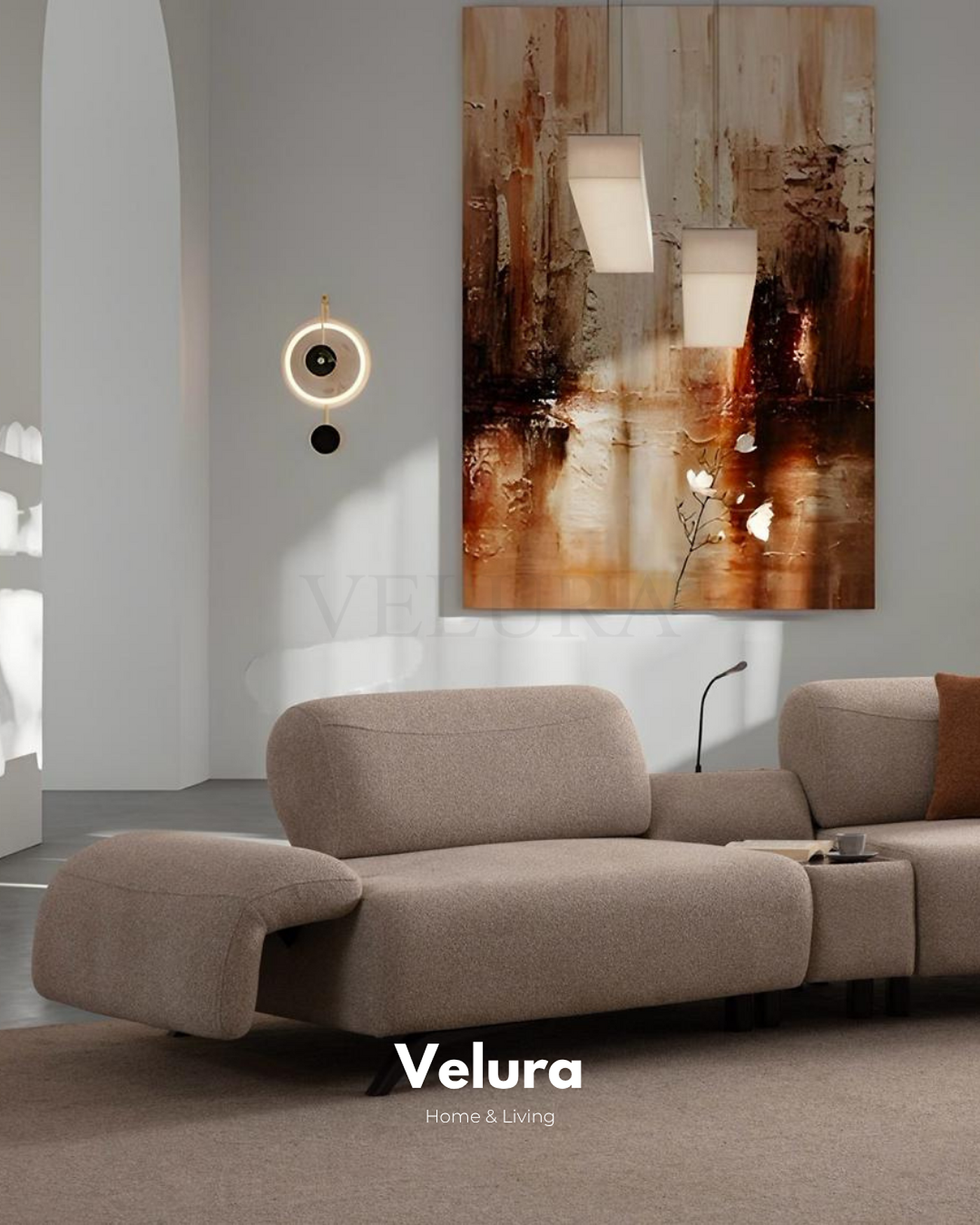 Truva Kanepe krem renk modüler modern kanepe modeli