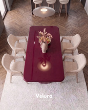 Vel Yemek Masası - Bordo