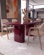 Vel Yemek Masası - Bordo