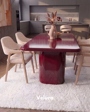 Vel Yemek Masası - Bordo