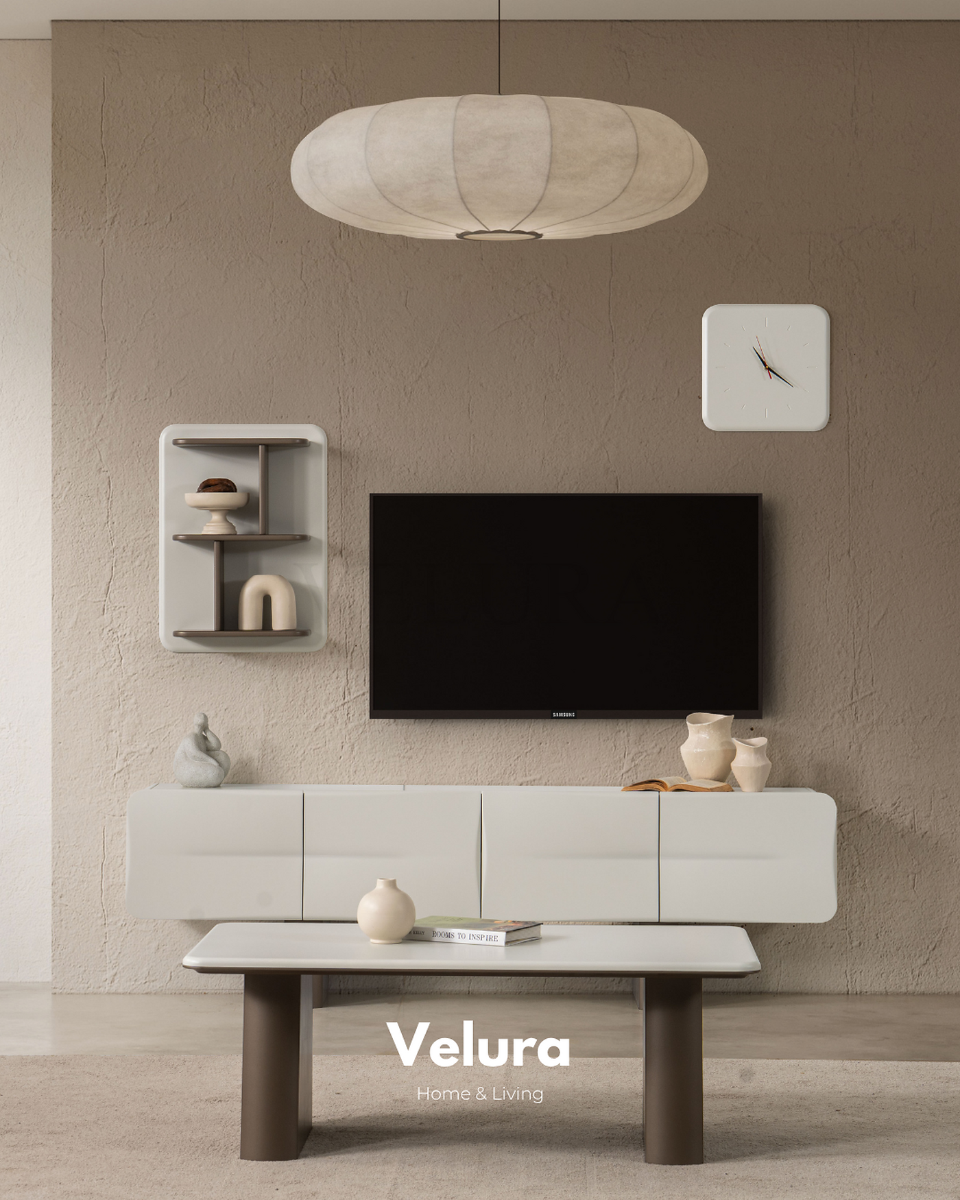 Vena TV Ünitesi 200 cm MDF gövdeli 4 çekmeceli model