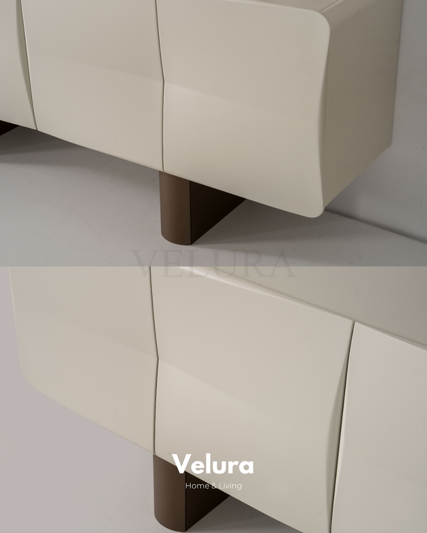 Vena Konsol krem kahve renkli modern aynalı konsol modeli