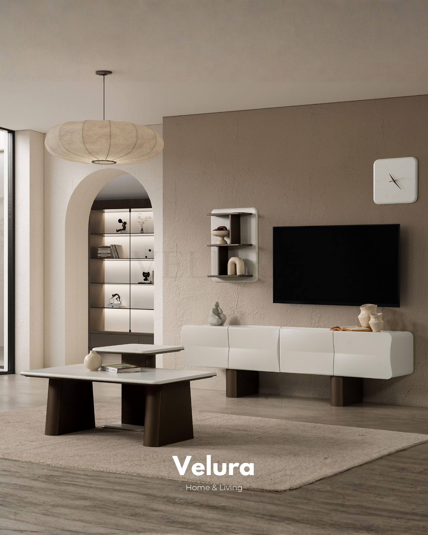 Vena TV Ünitesi 200 cm MDF gövdeli 4 çekmeceli model