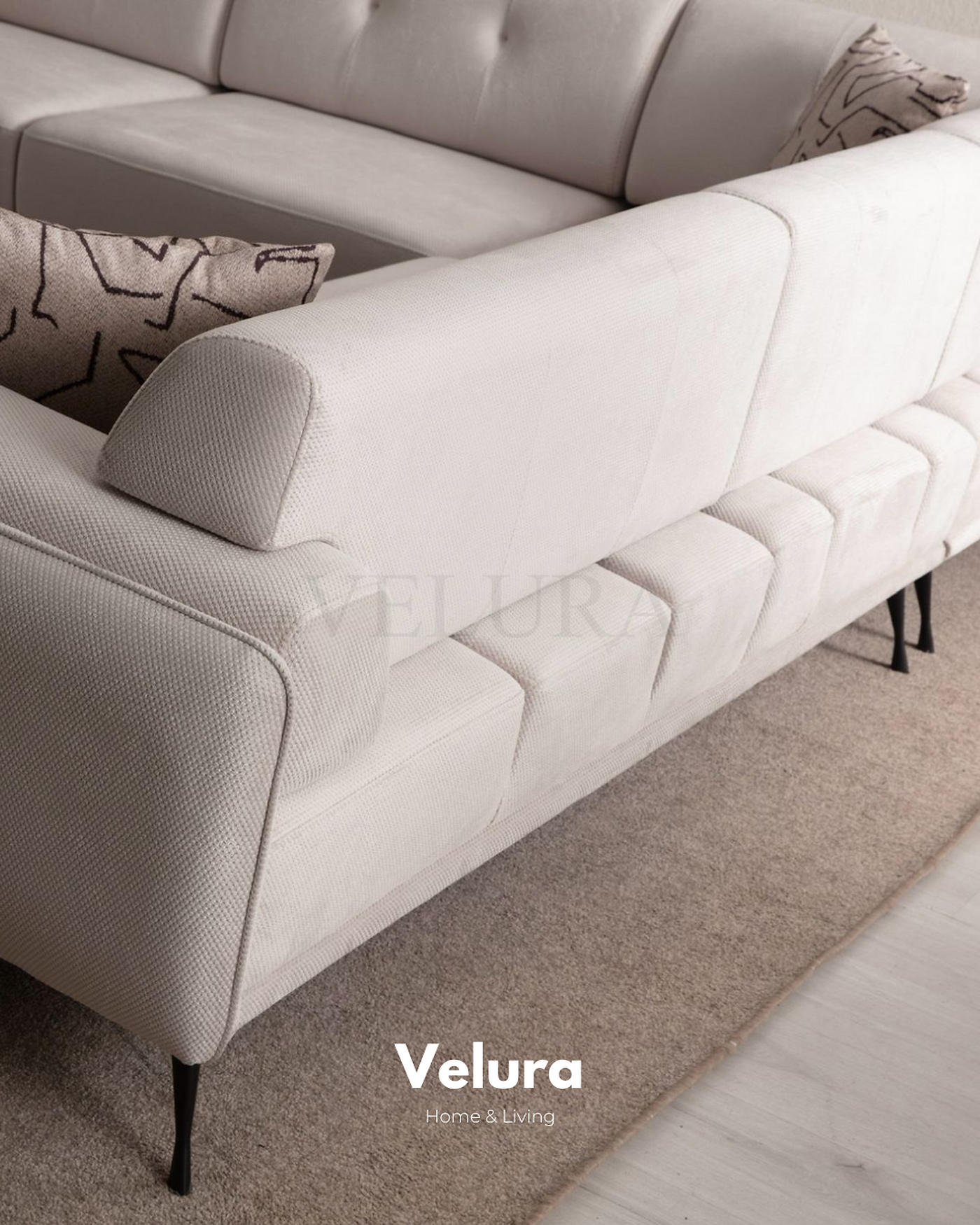 Venüs Köşe Takımı krem renk yatak olabilen modern köşe koltuk modeli