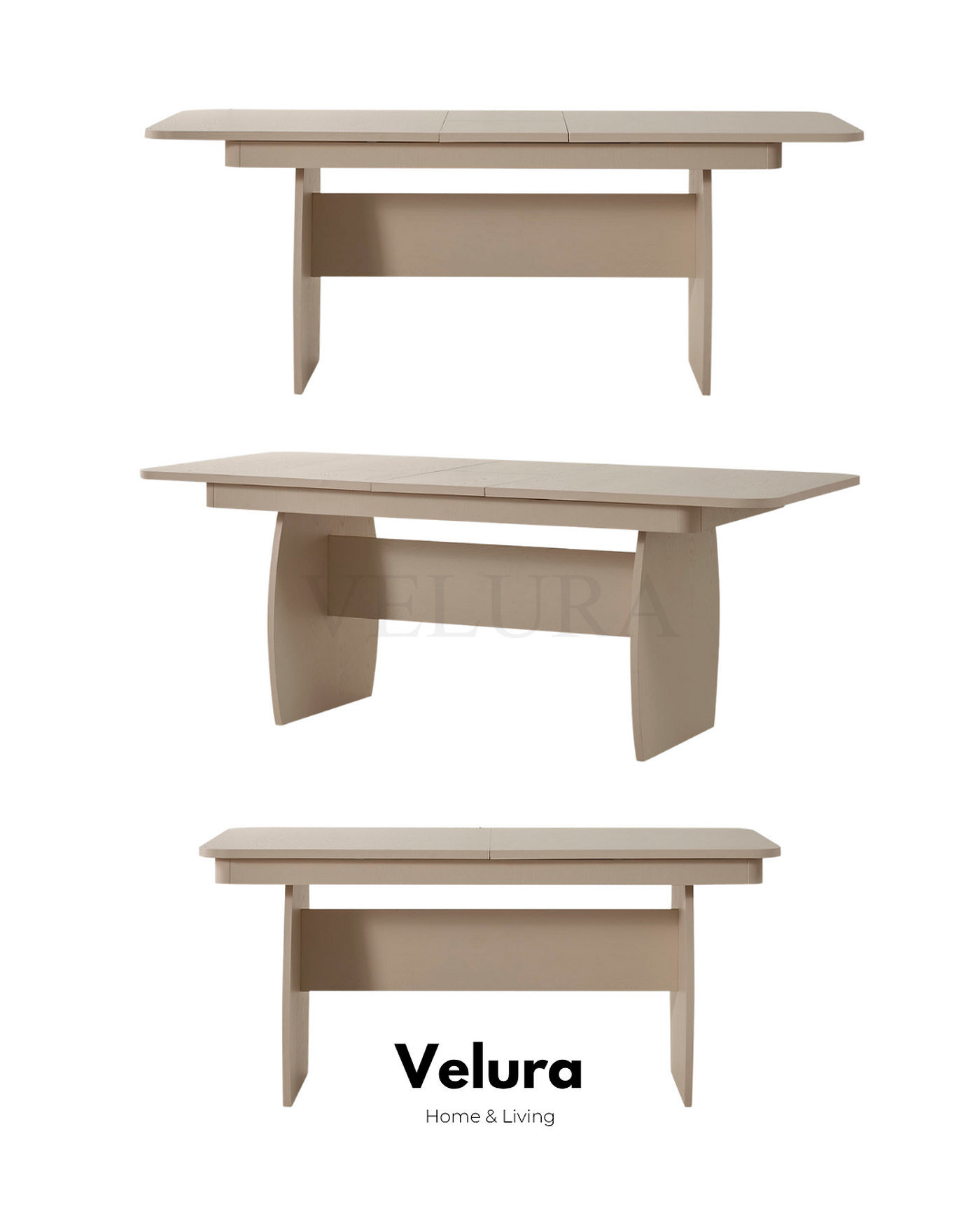 Eylül Yemek Masası 165 + 40 cm açılabilir krem tasarım