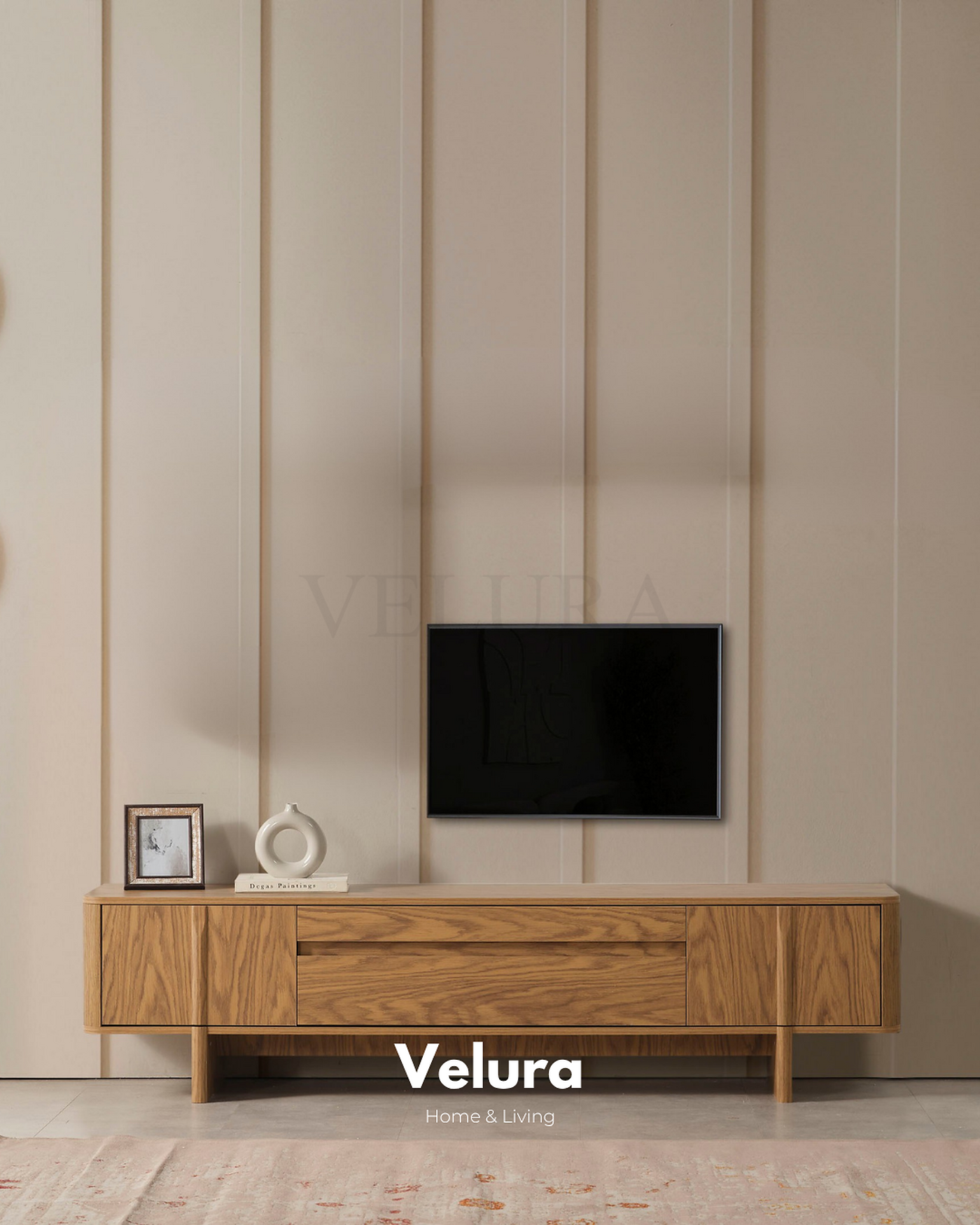 Eylül Tv Ünitesi Naturel modern salon tv ünitesi