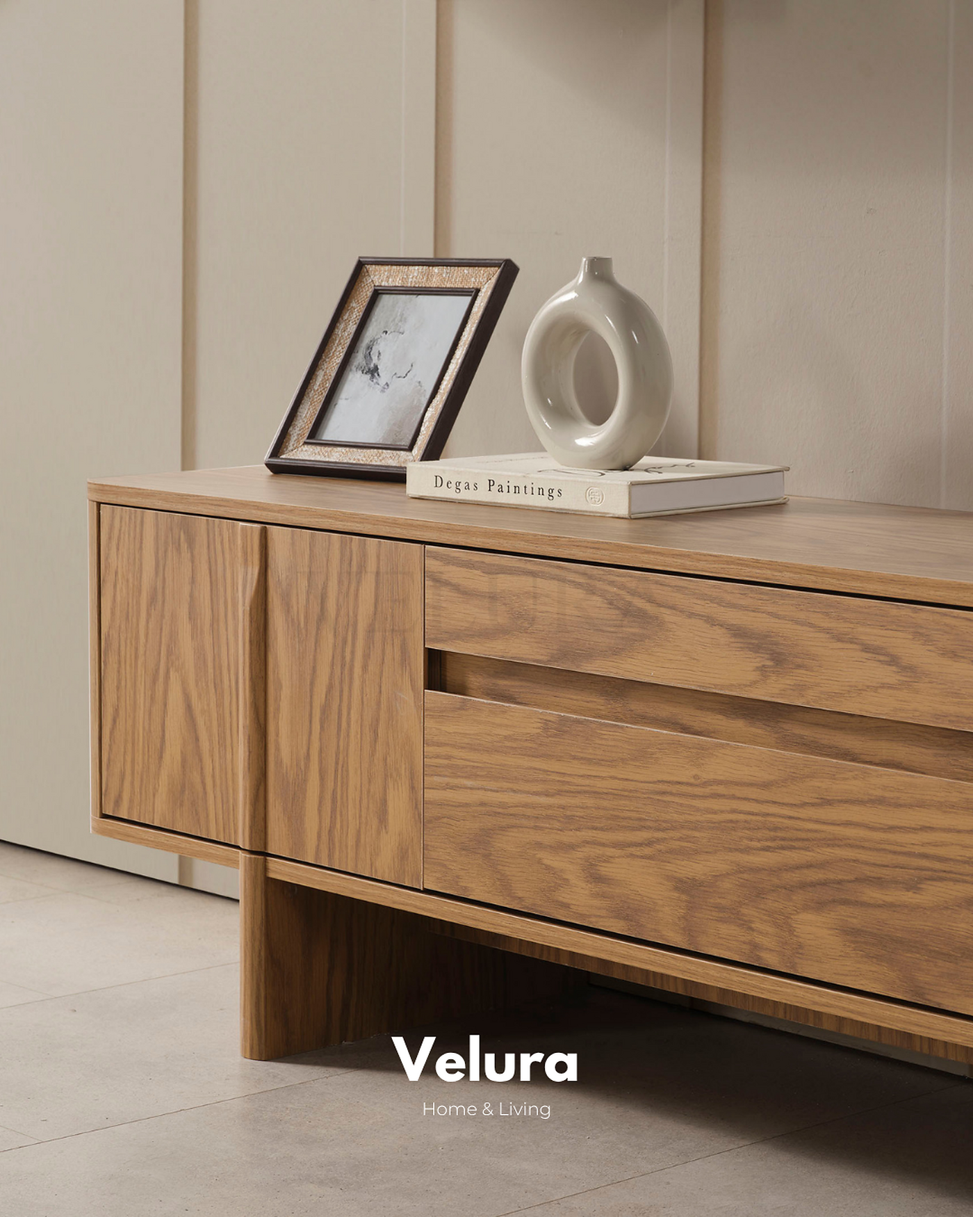 Eylül Tv Ünitesi Naturel modern salon tv ünitesi