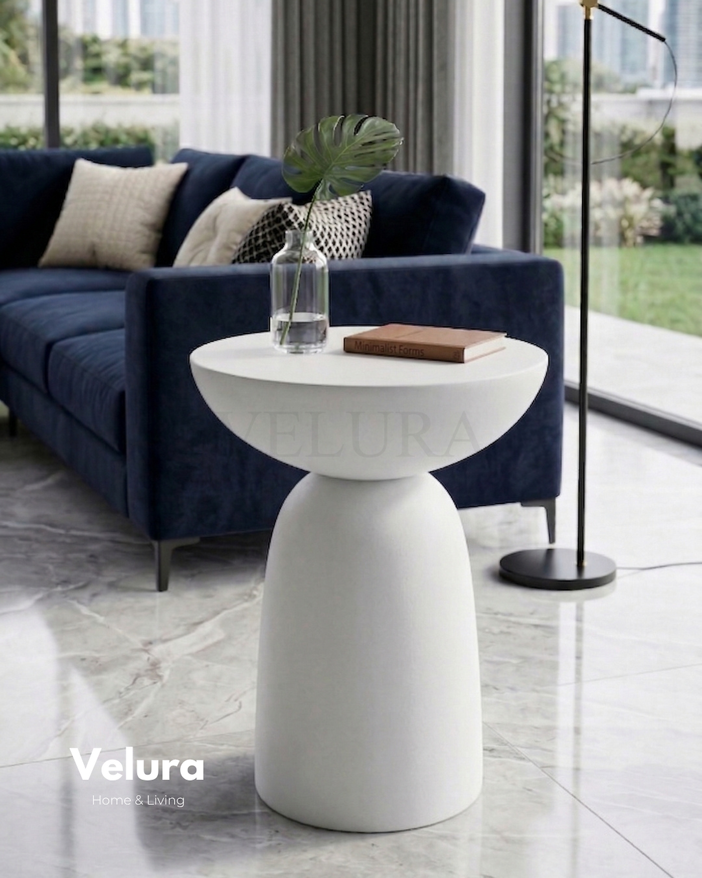Zonya Yan Sehpa Beyaz modern yan sehpa modeli