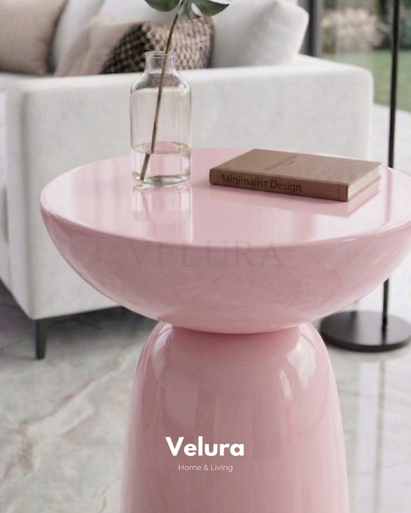 Zonya Yan Sehpa Pembe modern yan sehpa modeli
