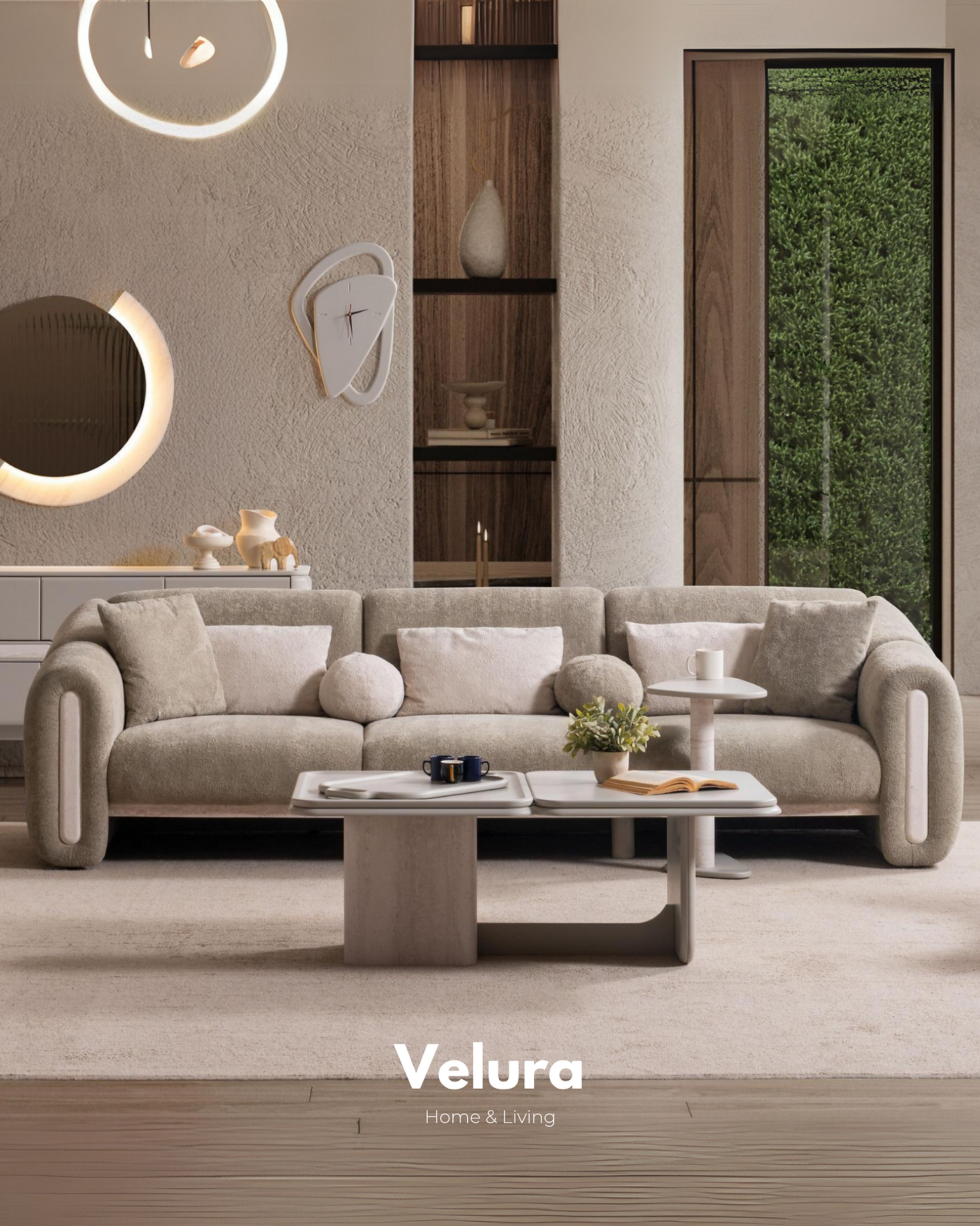 Hermes 4’lü kanepe modern lüks tasarım geniş oturum