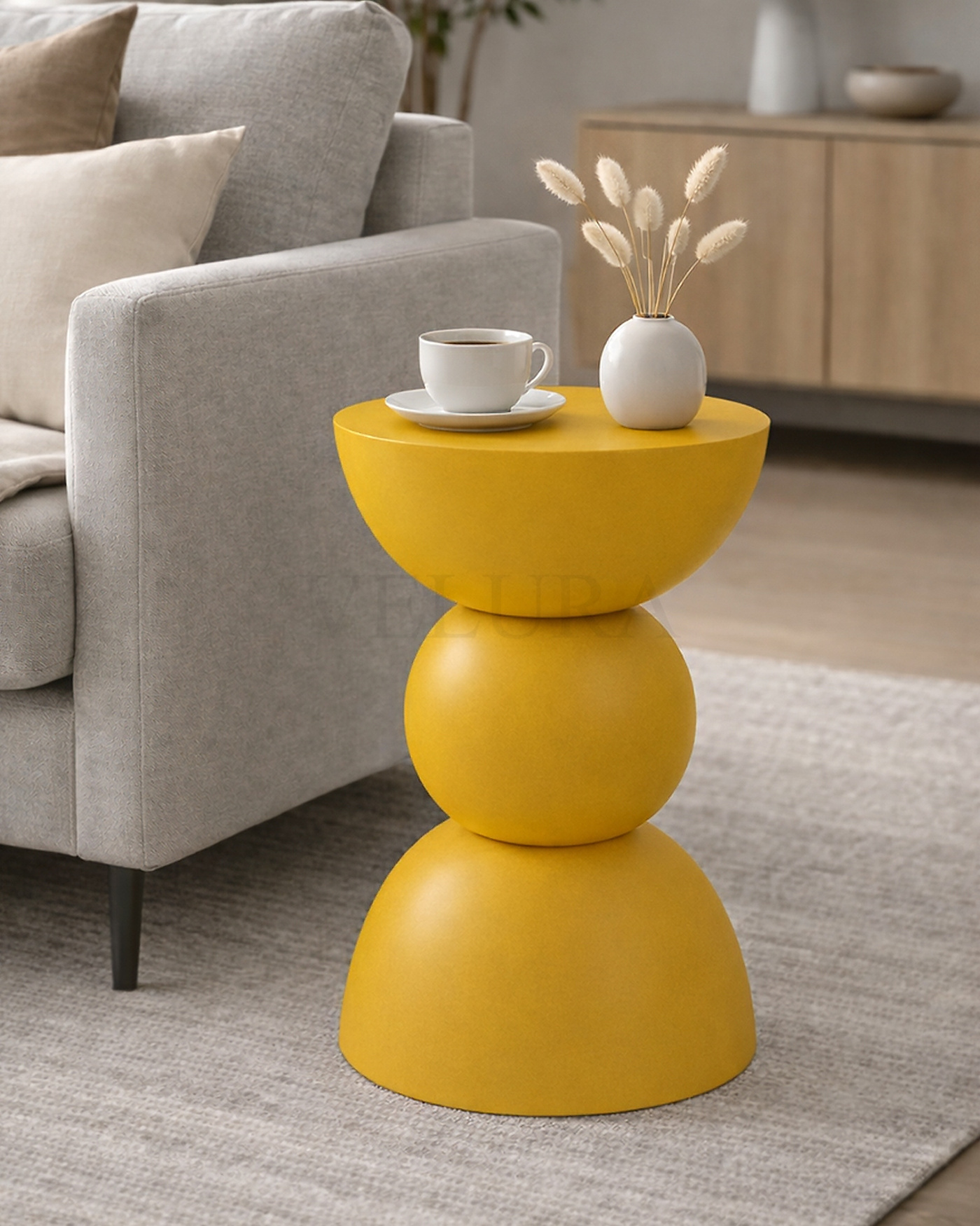 Maco Yan Sehpa | Sarı | 30x30x60 cm Maco Yan Sehpa sarı ahşap modern yan sehpa 30x30x60