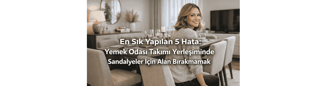 En Sık Yapılan 5 Hata: Yemek odası takımı yerleşiminde sandalyeler için alan bırakmamak En Sık Yapılan 5 Hata: Yemek odası takımı yerleşiminde sandalyeler için alan bırakmamak
