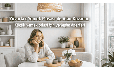 Yuvarlak Yemek Masası ile Alan Kazanın: Küçük yemek odası için yerleşim önerileri
