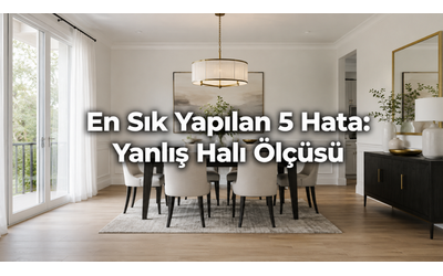 En Sık Yapılan 5 Hata: Yemek odası takımı yerleşiminde yanlış halı ölçüsü