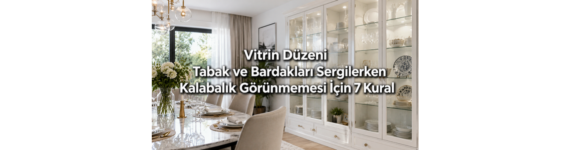 Vitrin Düzeni: Tabak ve bardakları sergilerken 'kalabalık' görünmemesi için 7 kural Vitrin Düzeni: Tabak ve bardakları sergilerken 'kalabalık' görünmemesi için 7 kural