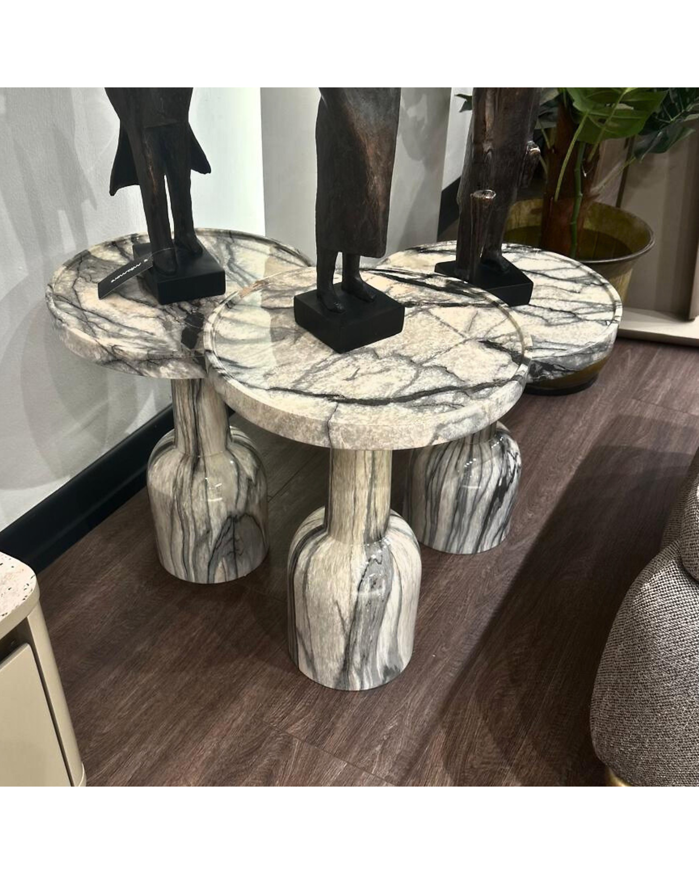 Velura Home Traverten Desen Zigon Sehpa Modelleri Londra Diana Traverten Desen Zigon Yan Sehpa 3’lü set