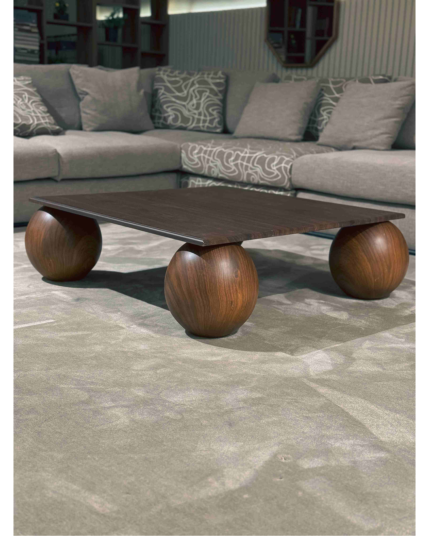 Velura Home Ceviz Ahşap Orta Sehpa Modern kare ahşap sehpa