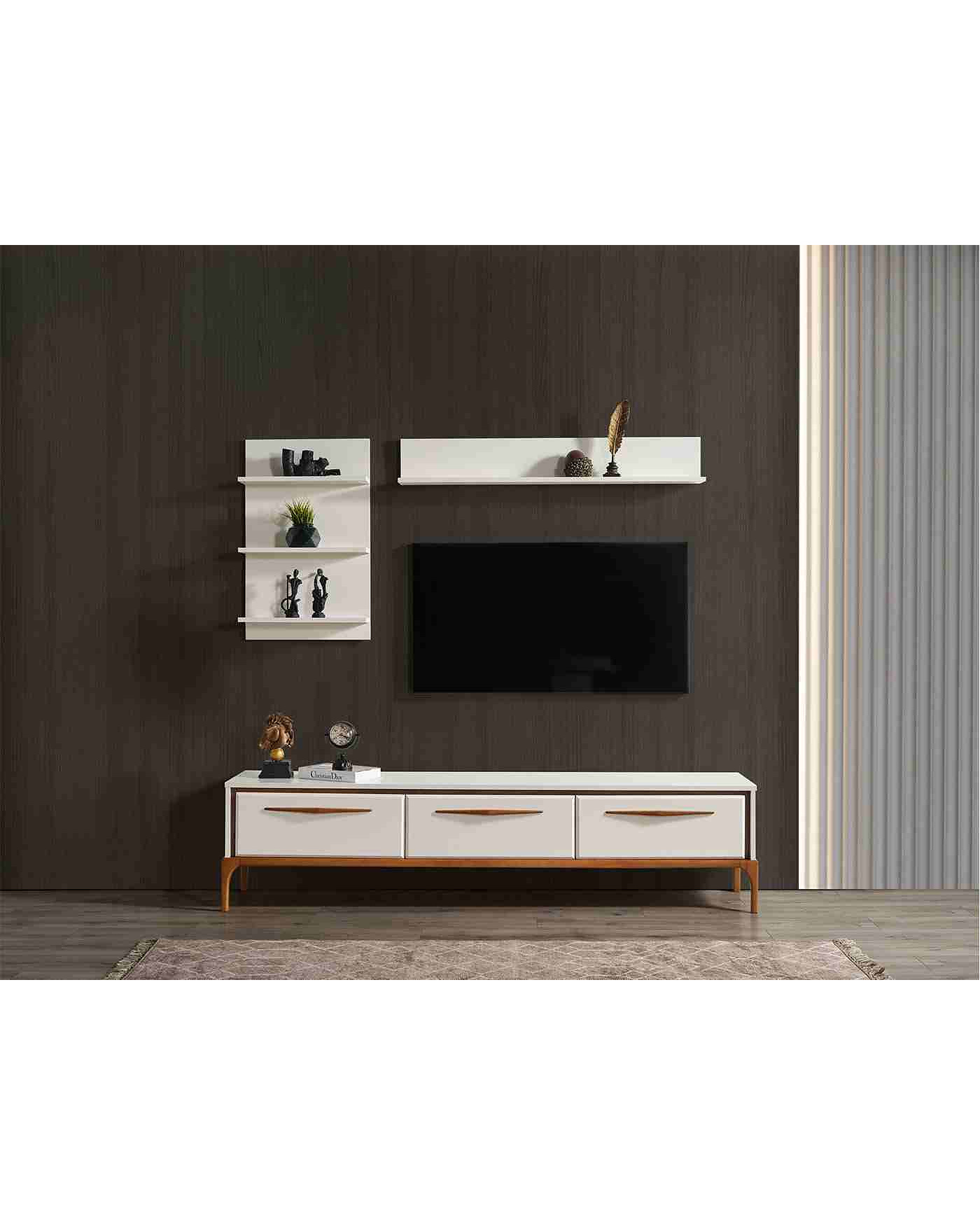 Firu Konsol - Modern ve Doğal Tasarım Firu Konsol krem renk ceviz detaylı modern tasarım