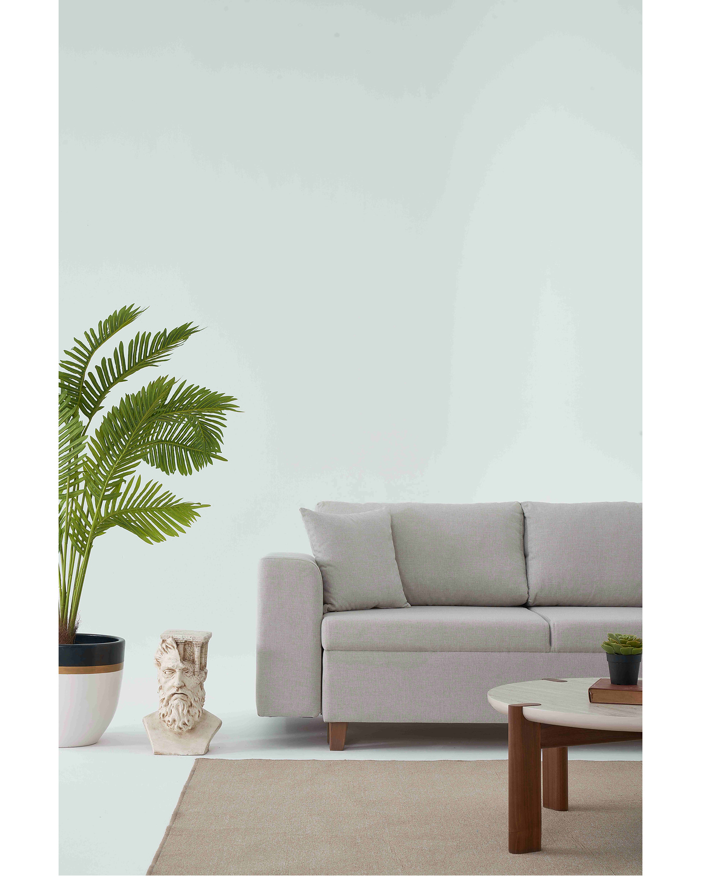 Gri Rengar kitaplıklı koltuk takımı - Velura Home