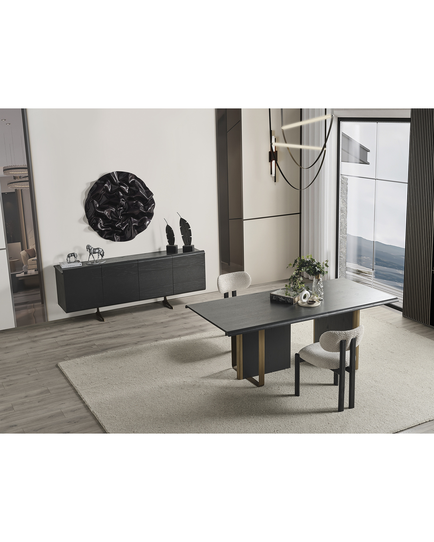 Alaca Konsol | Antrasit Ahşap ve Metal Ayaklı Şık Konsol Alaca Konsol – Antrasit renkli, metal ayaklı modern ahşap tasarım