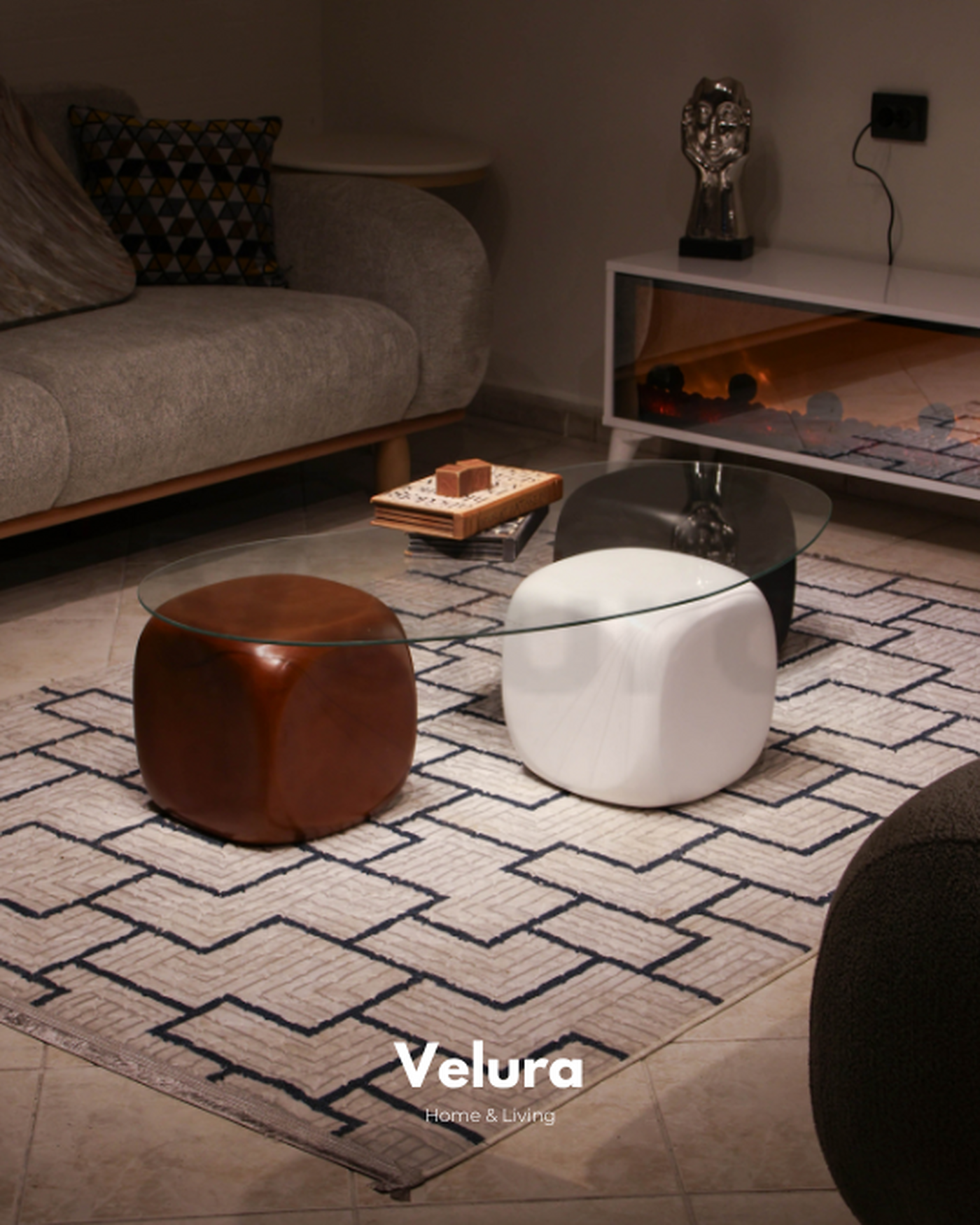 Velura Home Zarte Renkli Orta Sehpa