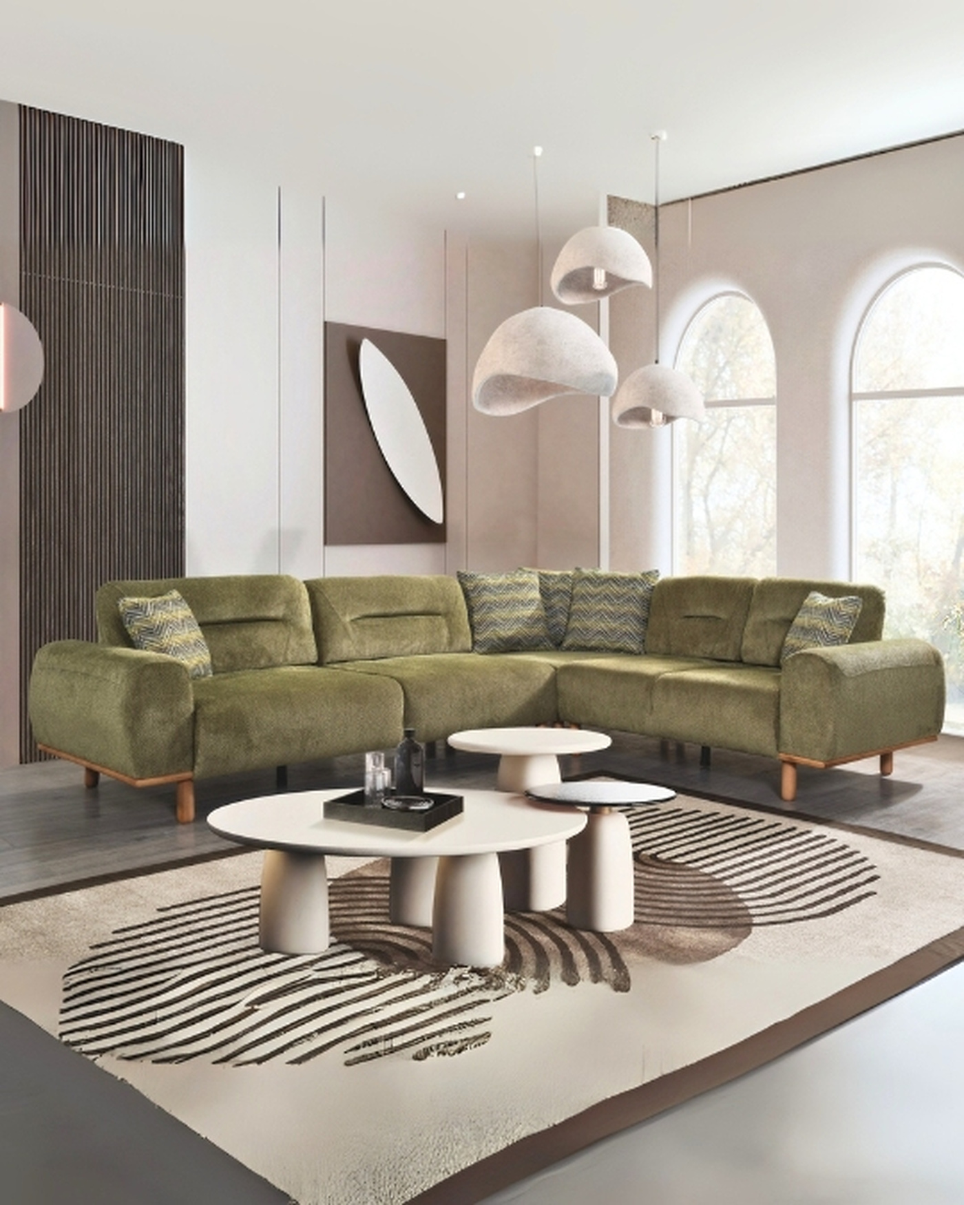 Modern Salonlar İçin Köşe Koltuk - Asel Köşe Takımı Yataklı ve Estetik Modern Asel Köşe Takımı