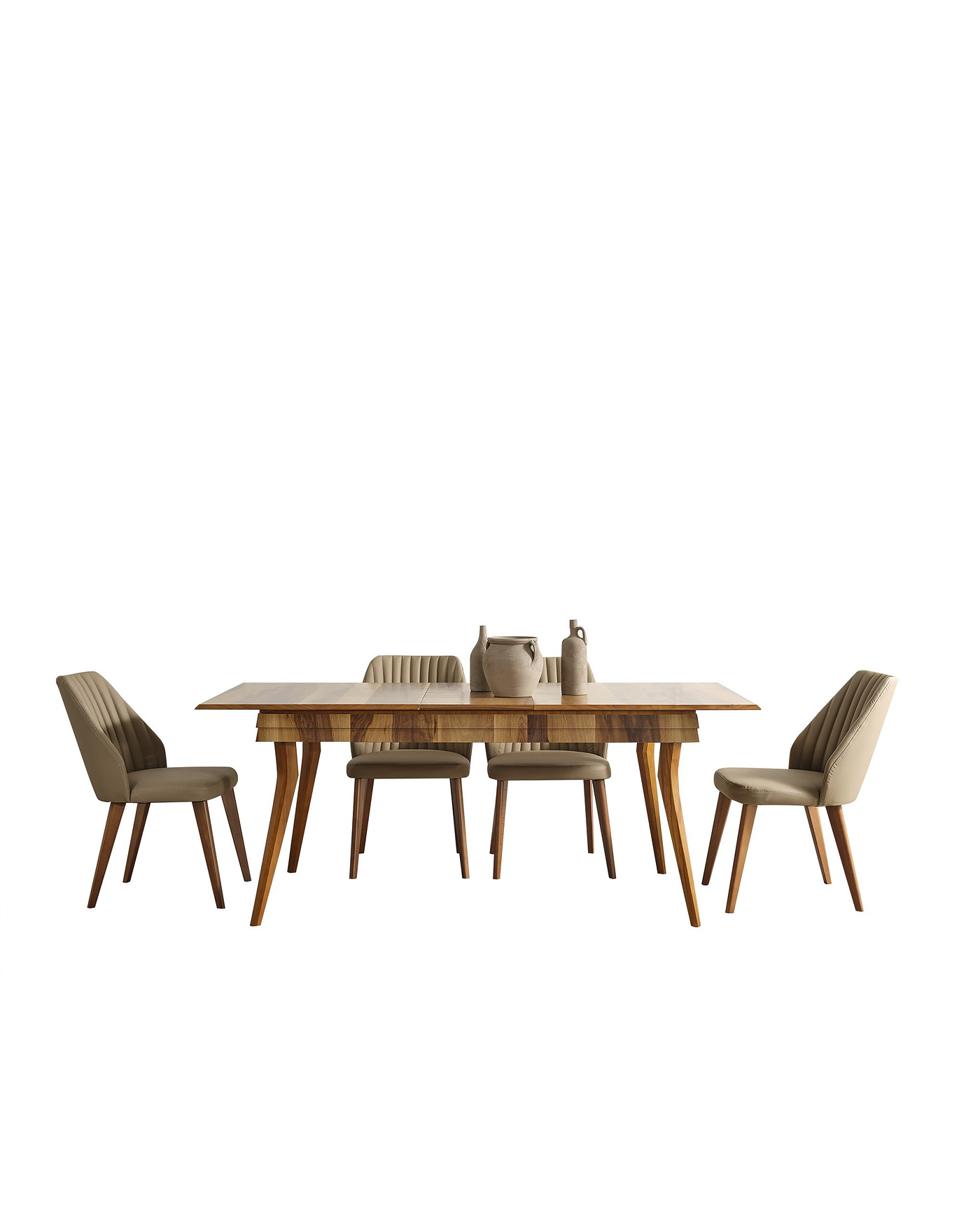 Velura Home Arin Yemek Takımı Modeli Arin Yemek Takımı Damarlı Ceviz