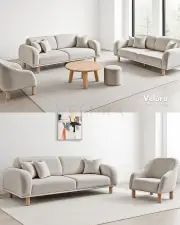Lara Krem Koltuk Takımı