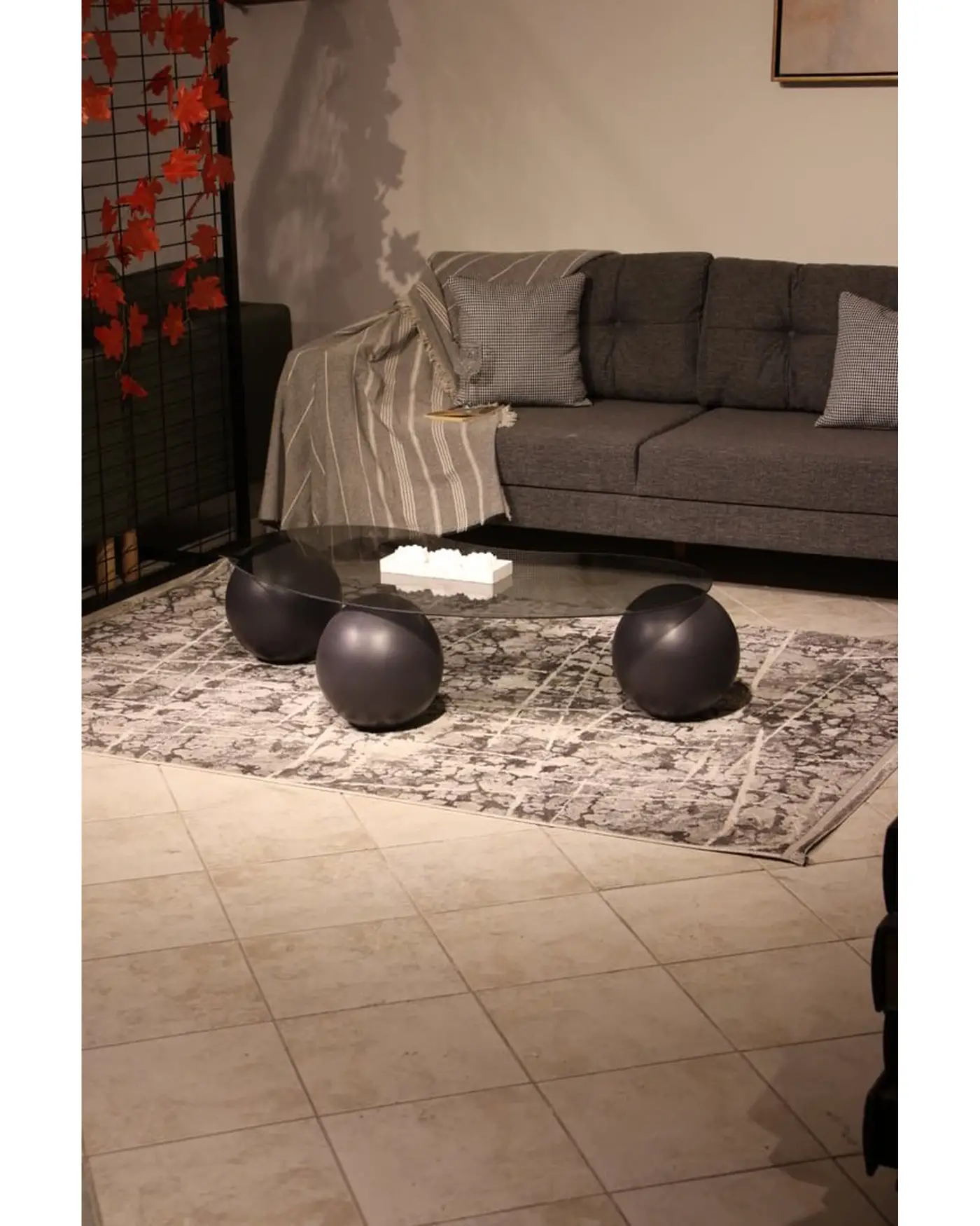 Velura Home antrasit cam sehpa