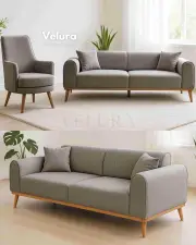 Valo Krem Koltuk Takımı 3+3+1+1