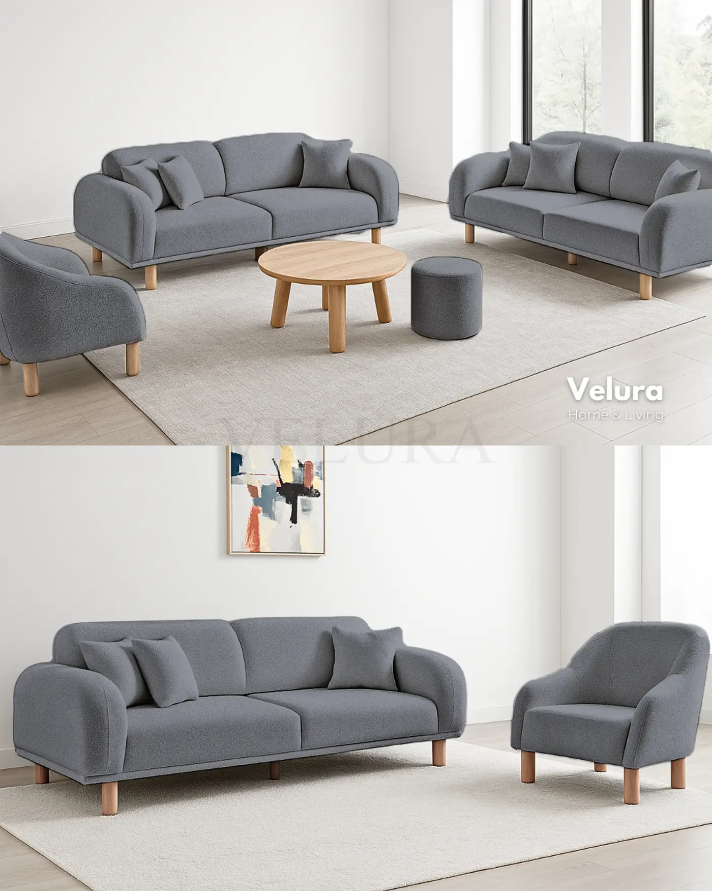 Konforlu Lara Koltuk Takımı Velura Home Lara koltuk takımı model