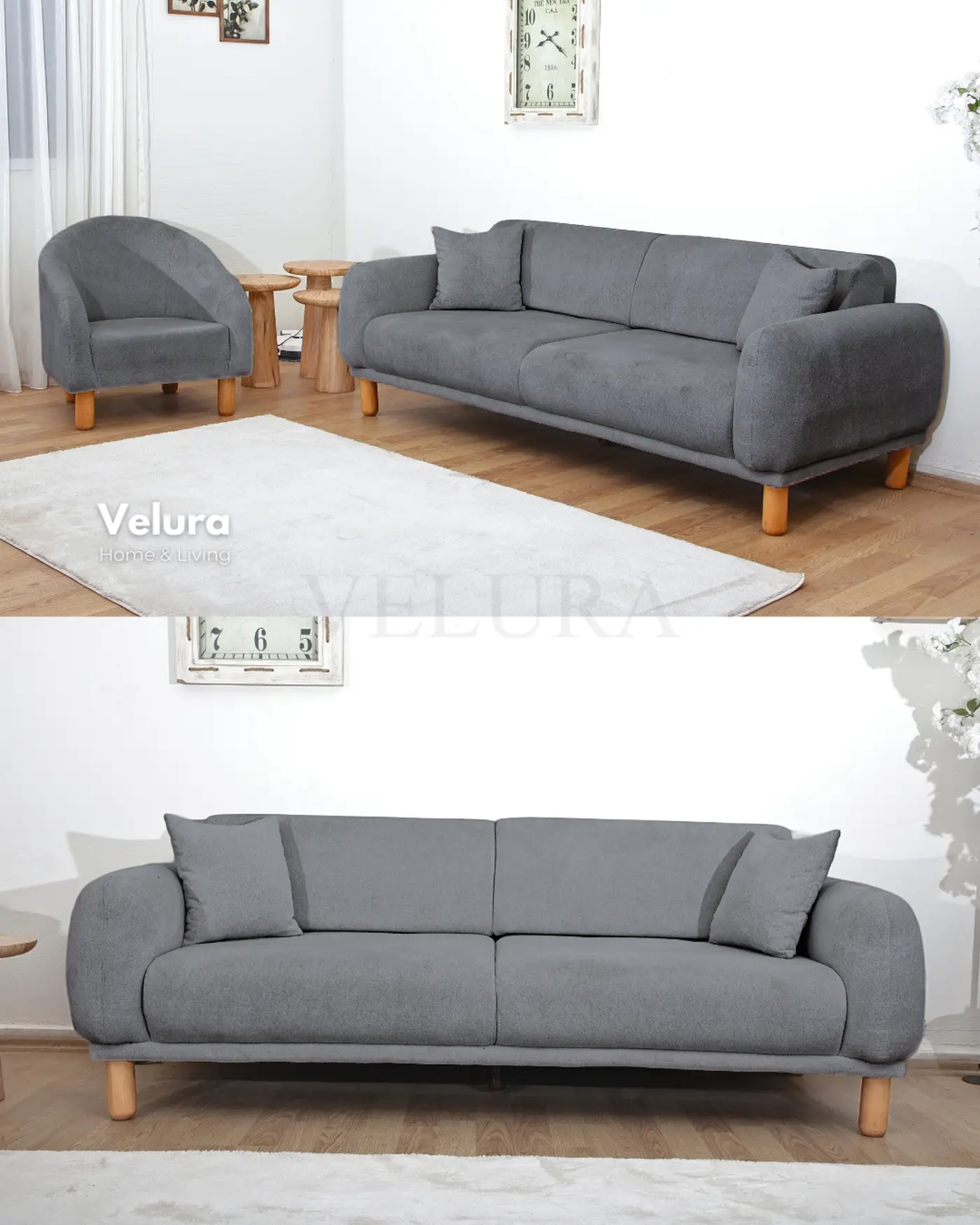 Konforlu Lara Koltuk Takımı Velura Home Lara koltuk takımı model