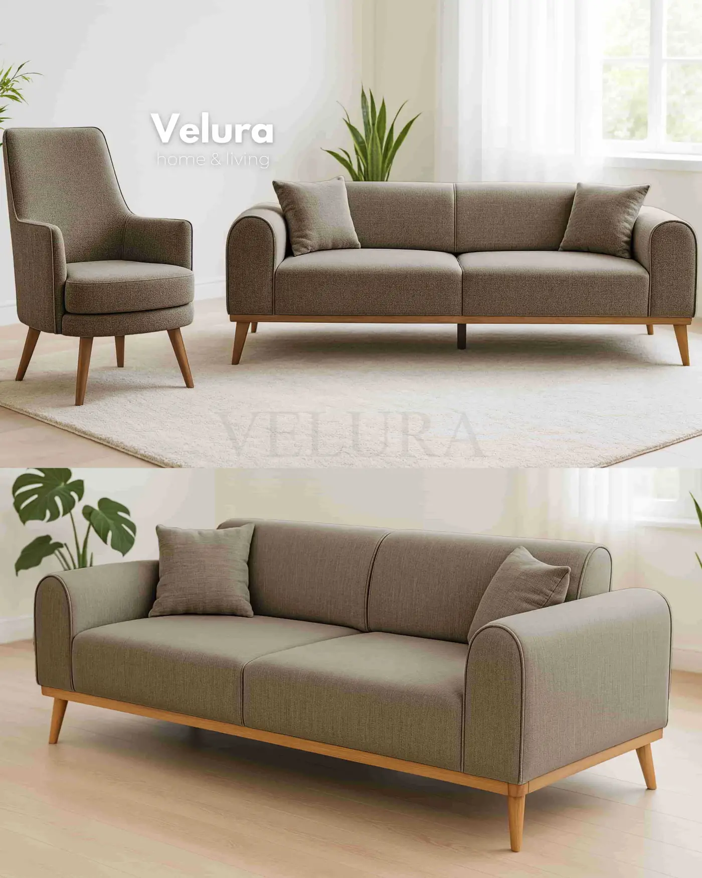 Valo krem koltuk takımı modern tasarım