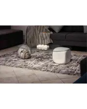 Küre Orta Sehpa - 1 Diana Top & 1 Beyaz Zar - Oval - Şeffaf Cam