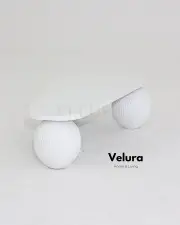 Küre Orta Sehpa - Dragon (Beyaz) - Üçgen - Beyaz Mdf