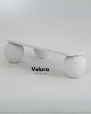 Küre Orta Sehpa - Dragon (Beyaz) - Üçgen - Beyaz Mdf