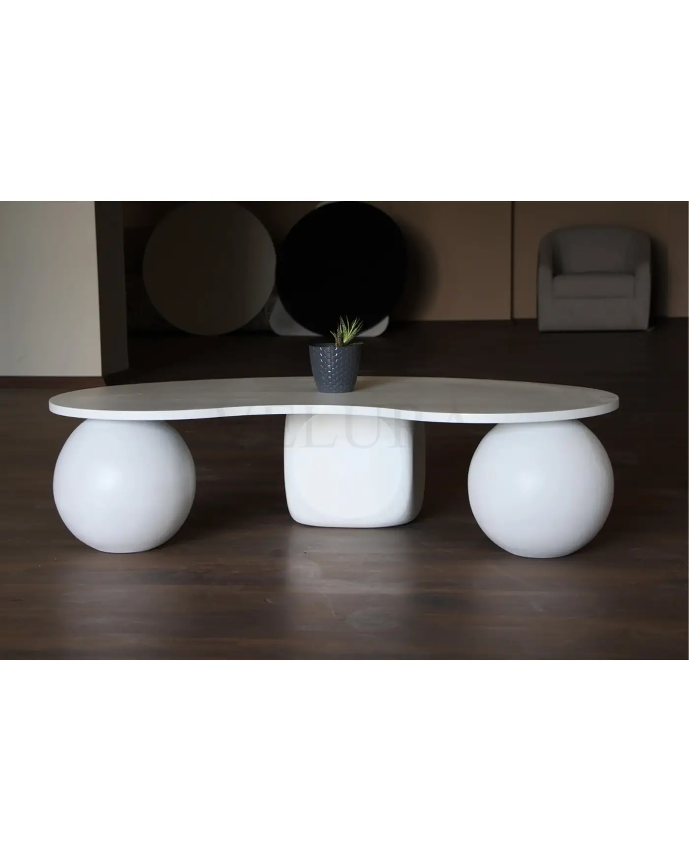 Velura Home beyaz MDF orta sehpa