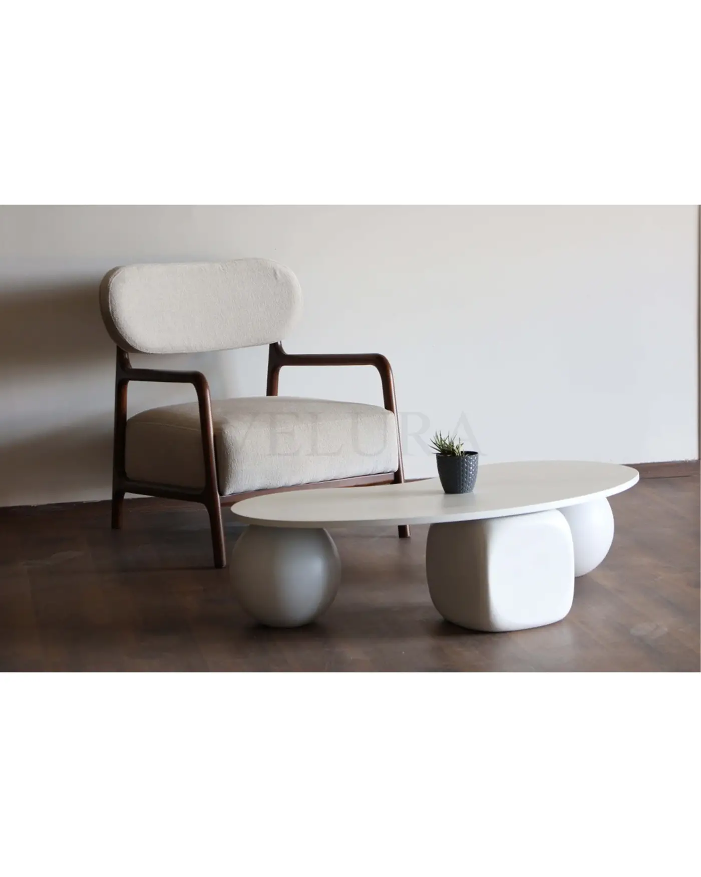 Velura Home beyaz MDF orta sehpa